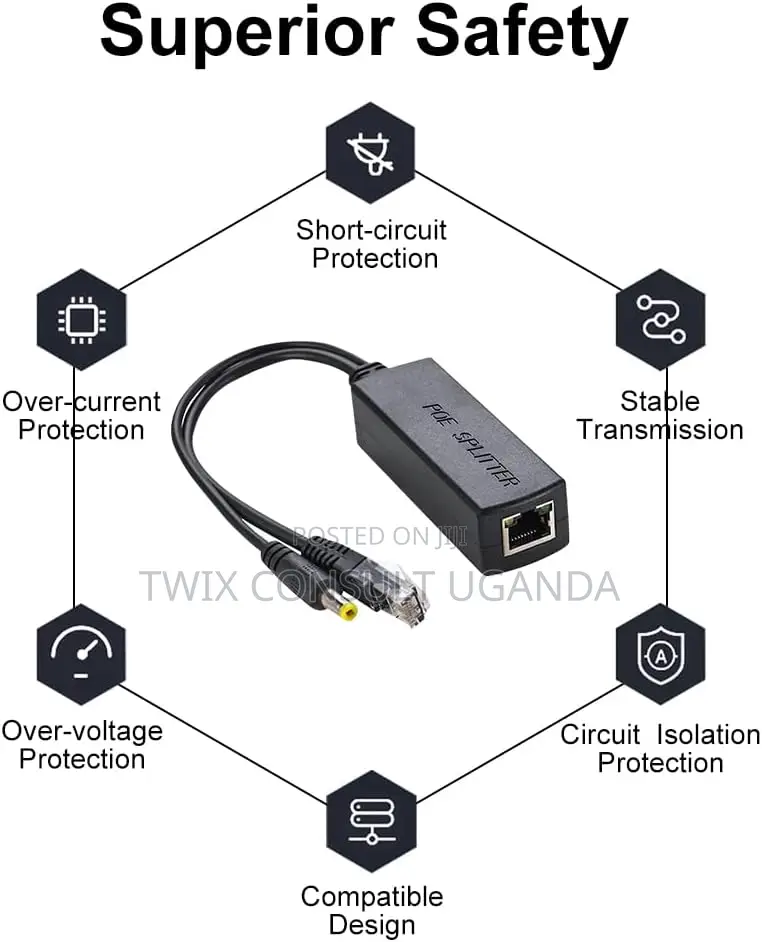 Gigabitpoe Splitter, 48v to 12v