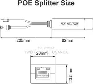 Gigabitpoe Splitter, 48v to 12v
