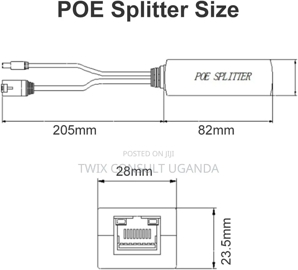 Gigabitpoe Splitter, 48v to 12v