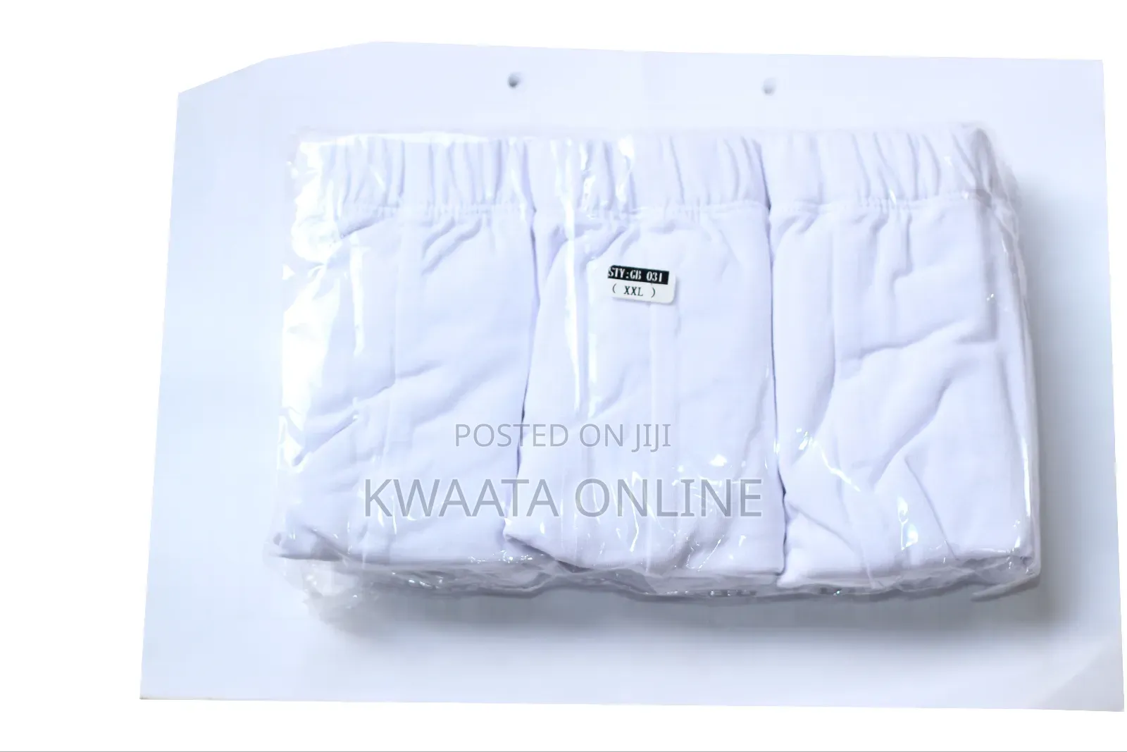 New Virgin Pack of 3 Men's Cotton Boxers - White