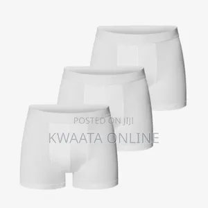 New Virgin Pack of 3 Men's Cotton Boxers - White