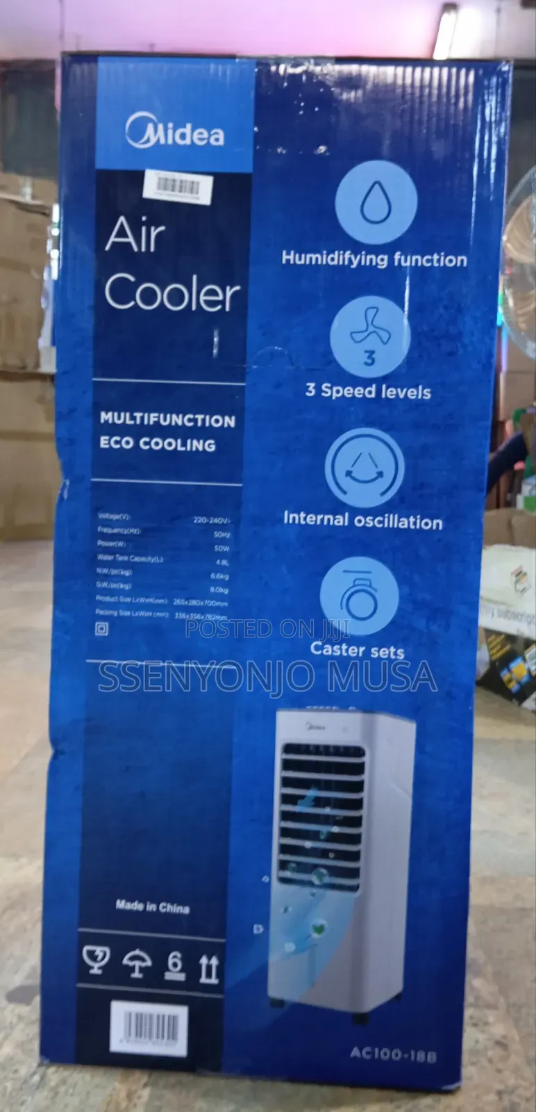 Midea 6l Air Cooler With 3in1 Purifier, Ionizer Humidifier