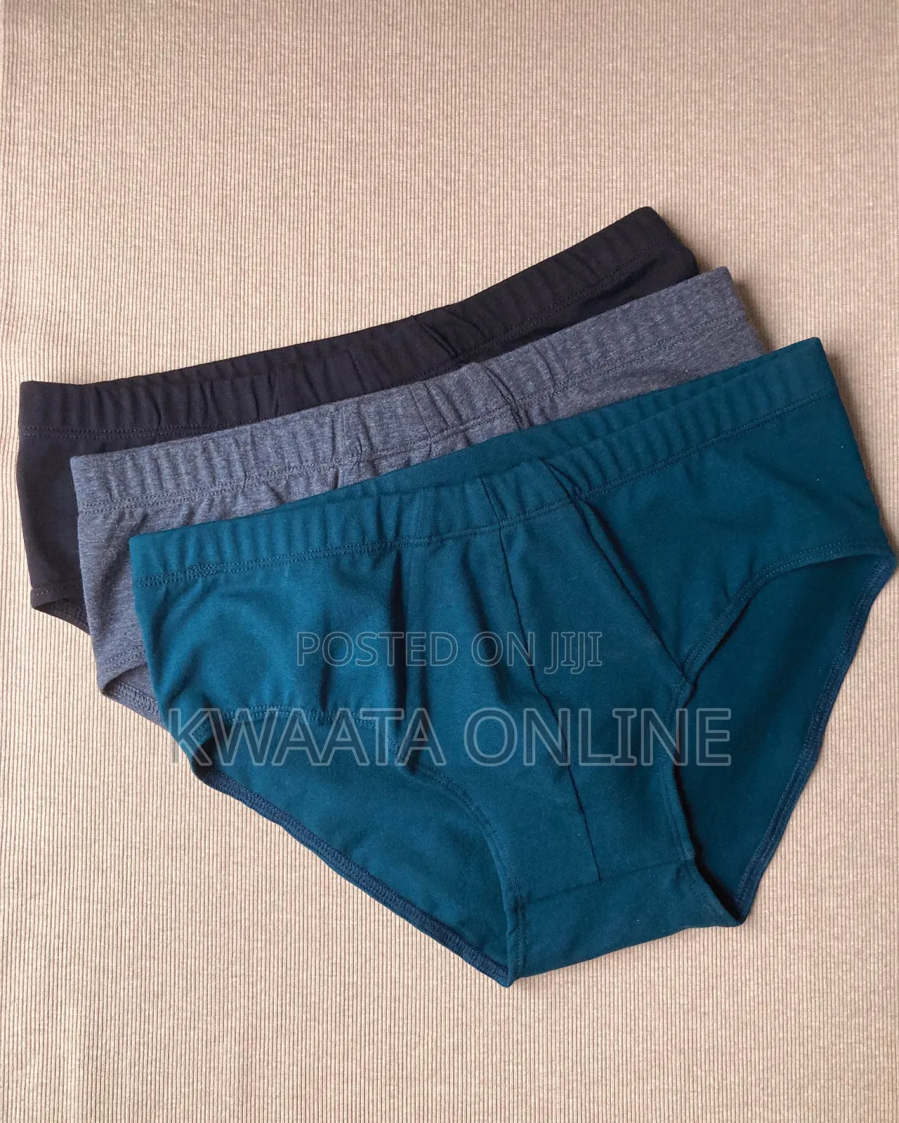 Mens Boxers Briefs 3 Pieces Underwear Mid Waist Briefs