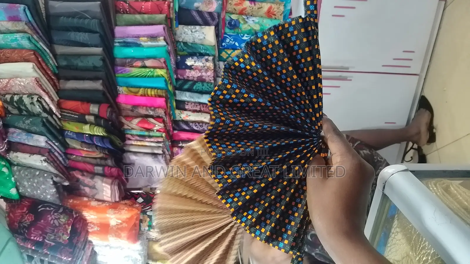 African Print Hand Held Fans