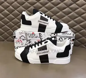 White Luxury Dolce Gabbana Fashion Designer Sneakers