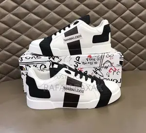 White Luxury Dolce Gabbana Fashion Designer Sneakers