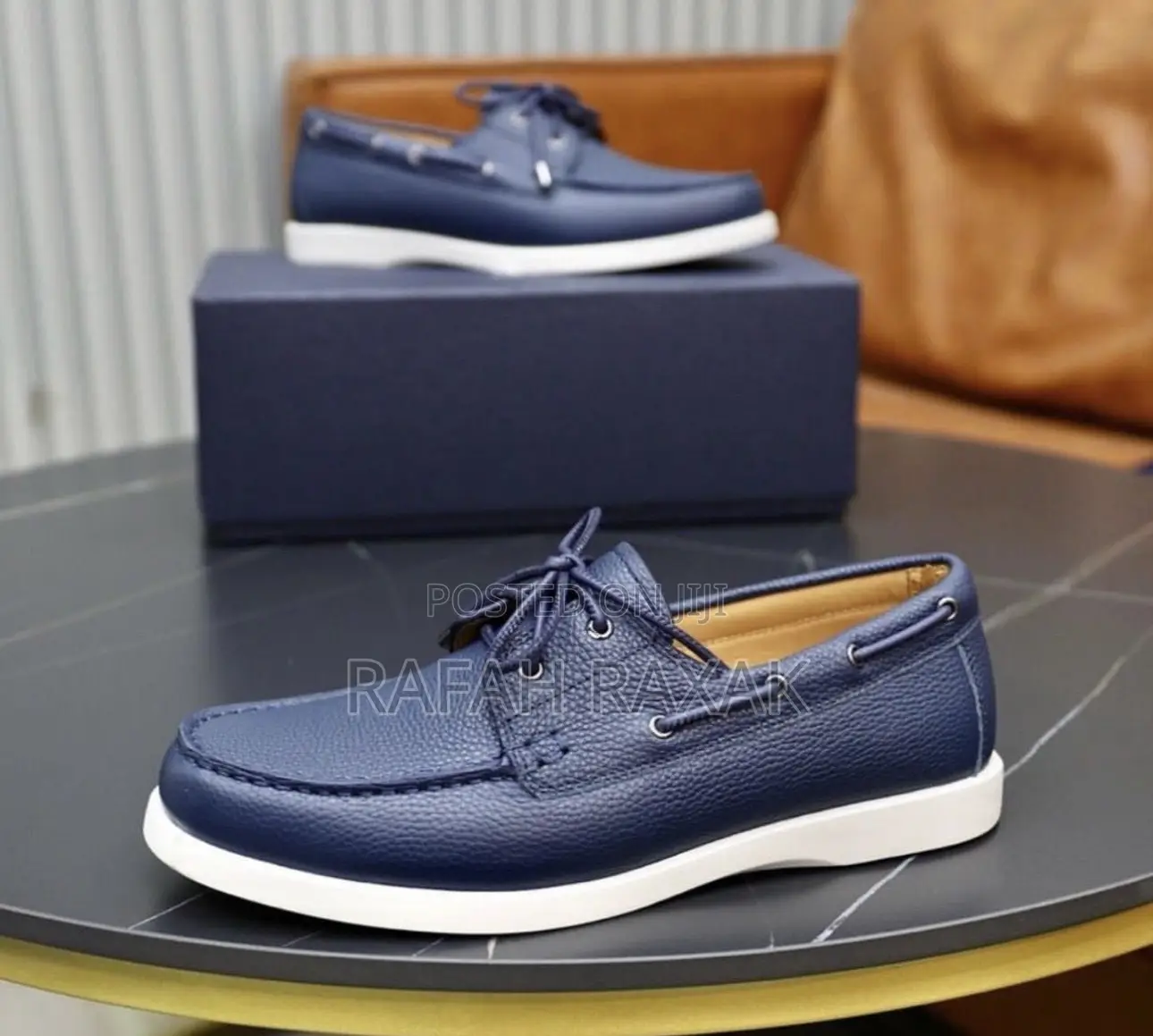 Original Men’S Blue/White Classic Dior Casual Lace Up Loafer
