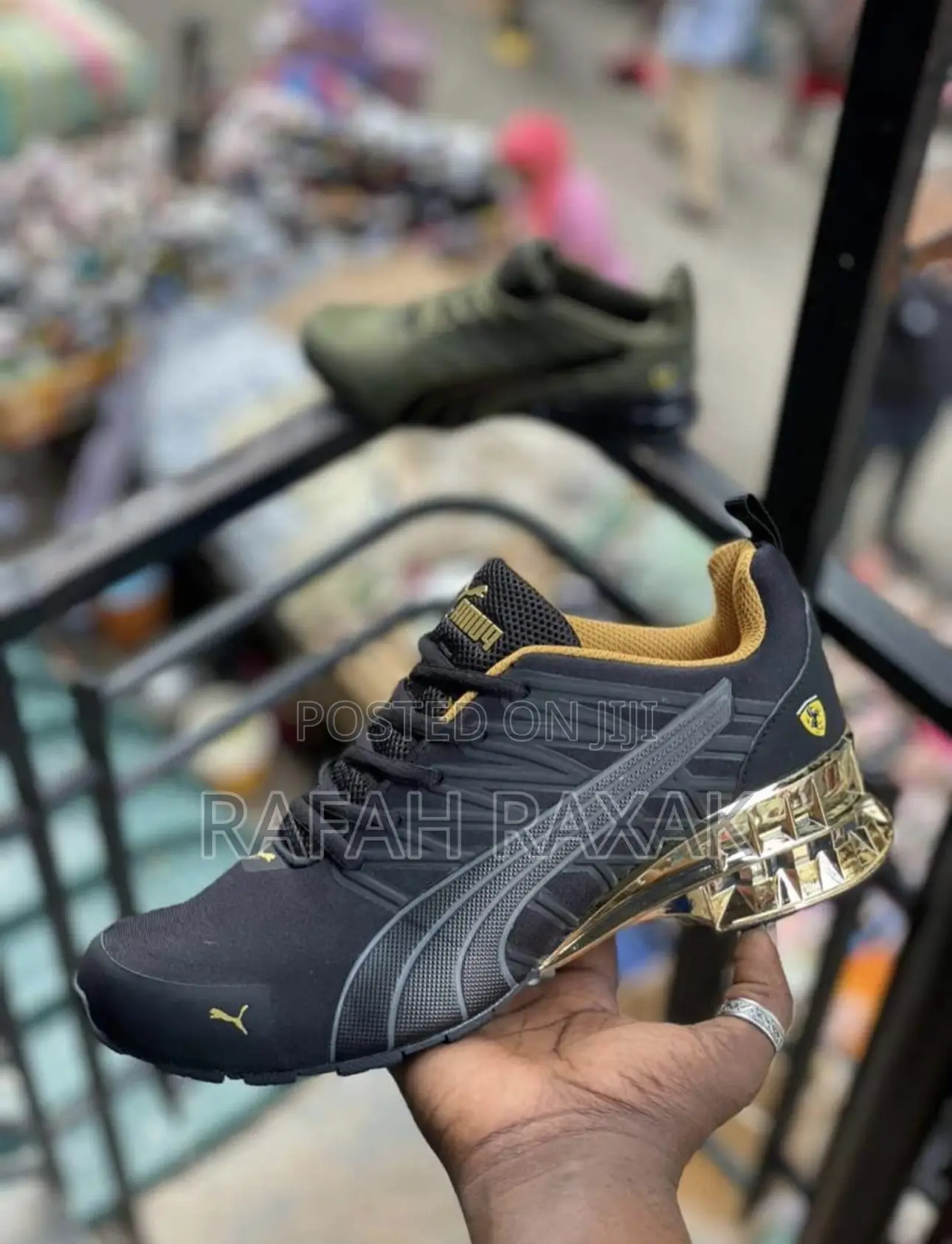 Original Black/Gold Puma Ferrari Sport Trial Sneakers