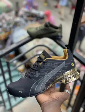 Original Black/Gold Puma Ferrari Sport Trial Sneakers
