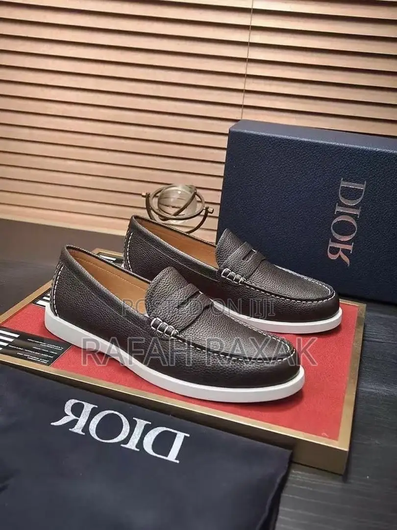 Original Men’S Classic Dark Tan Casual Dior Loafer Moccasins