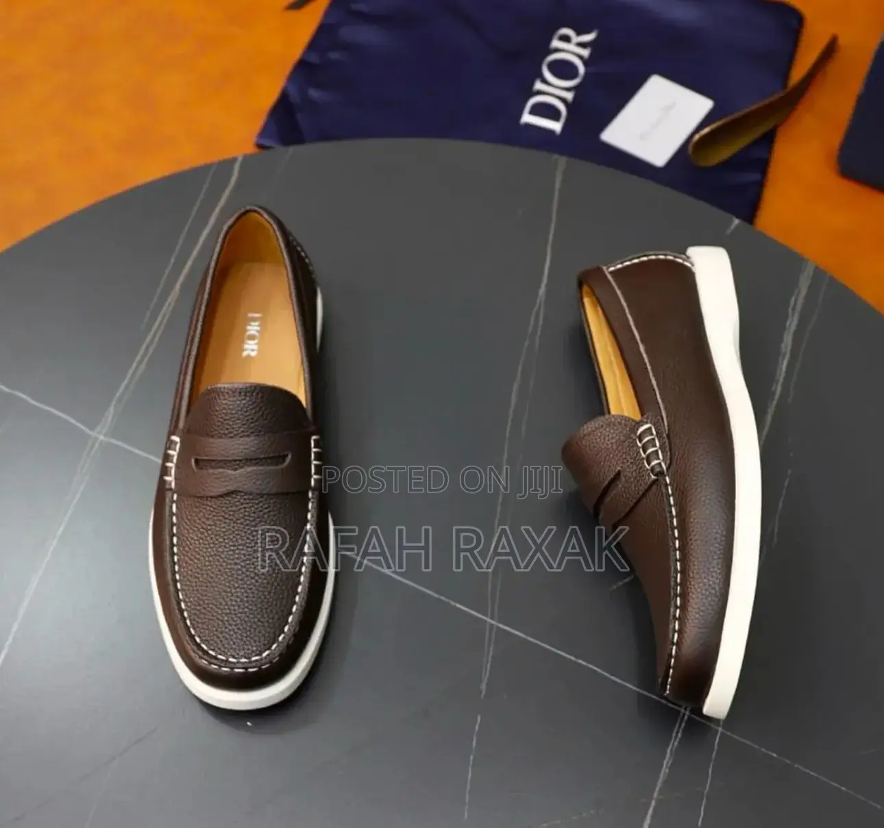 Men’S Coffee Brown Casual Christian Dior Loafer Moccasins