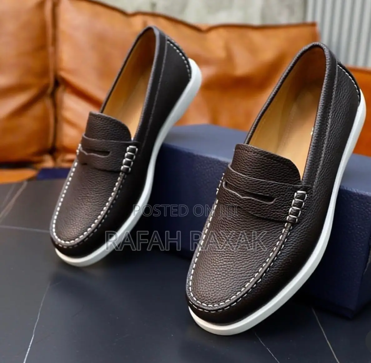 Men’S Coffee Brown Casual Christian Dior Loafer Moccasins