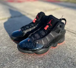 Nike Air Jordan 6 Rings Black Infrared High Top Sneakers