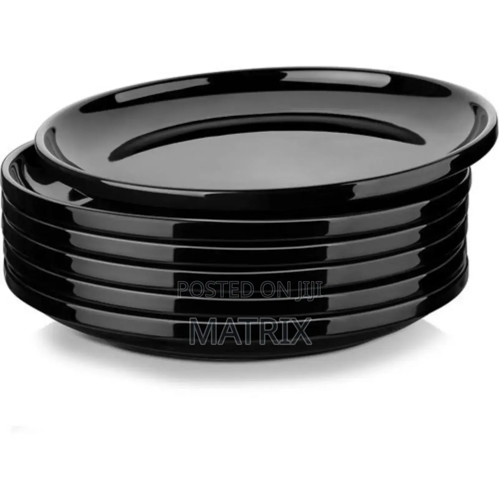 Plain Black Plates Dinner Plates Set of 6