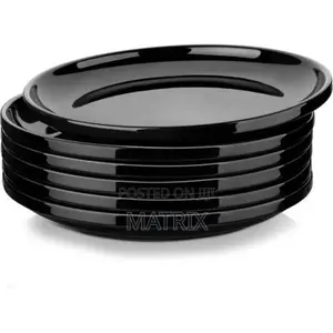 Plain Black Plates Dinner Plates Set of 6