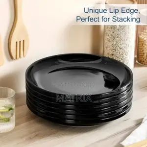 Plain Black Plates Dinner Plates Set of 6