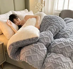 Checked Bedcover Gray 6*6
