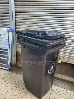 Black 240litres Plastic Dust Bins