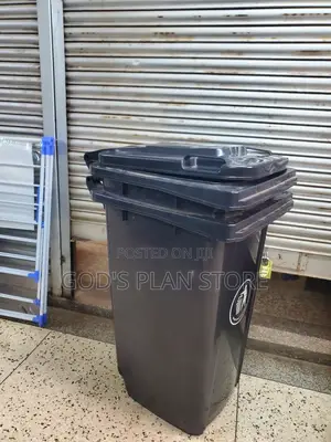 Black 240litres Plastic Dust Bins
