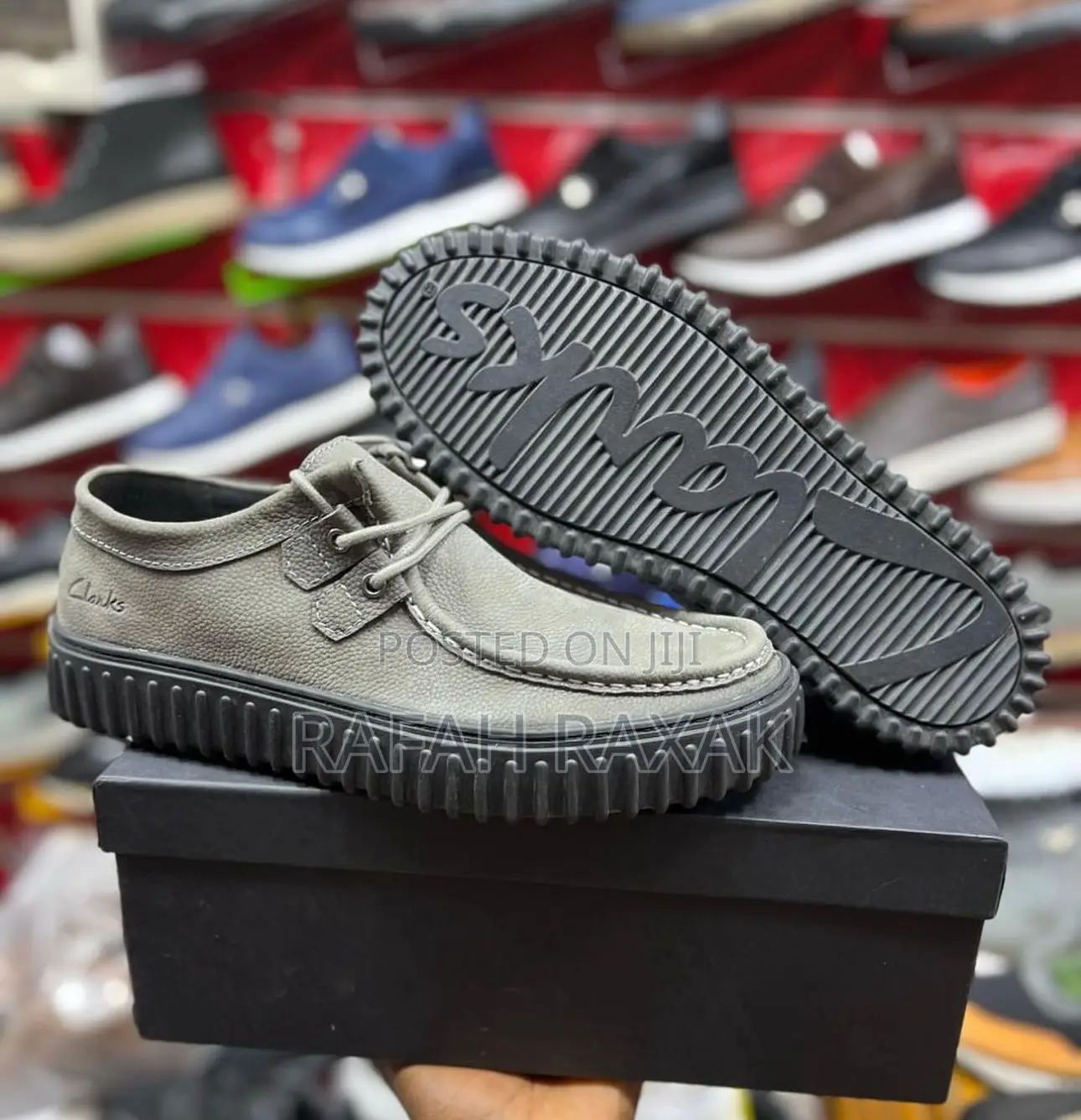 Original Men’S Grey Clarks Casual Lace Up Shoes