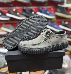 Original Men’S Grey Clarks Casual Lace Up Shoes