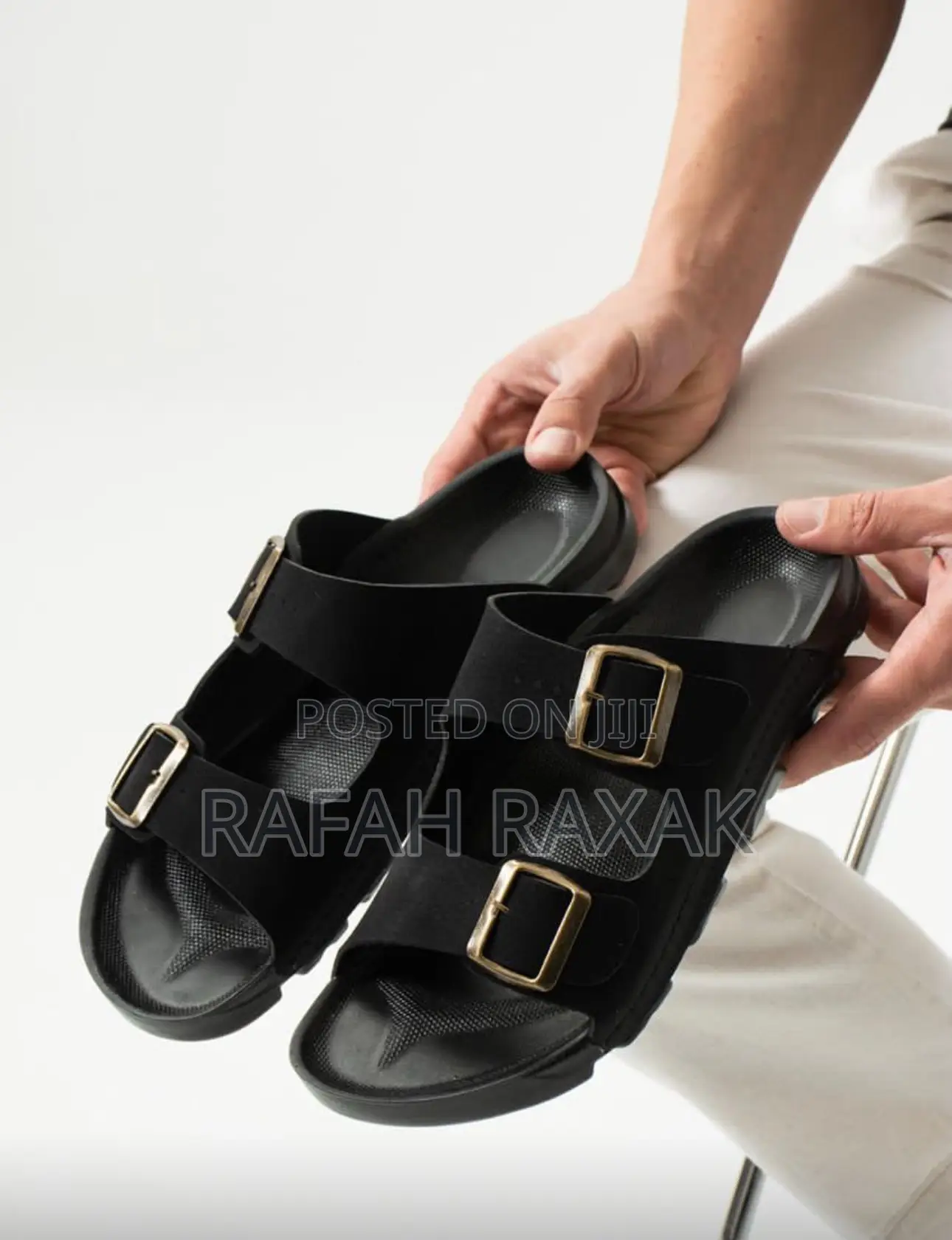New Classic Men’S Black Comfortable Sandals