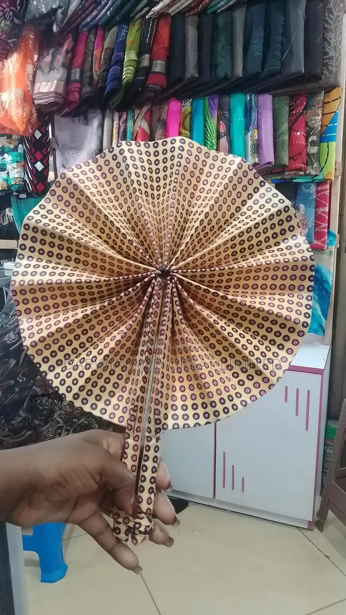African Print Hand Held Fans