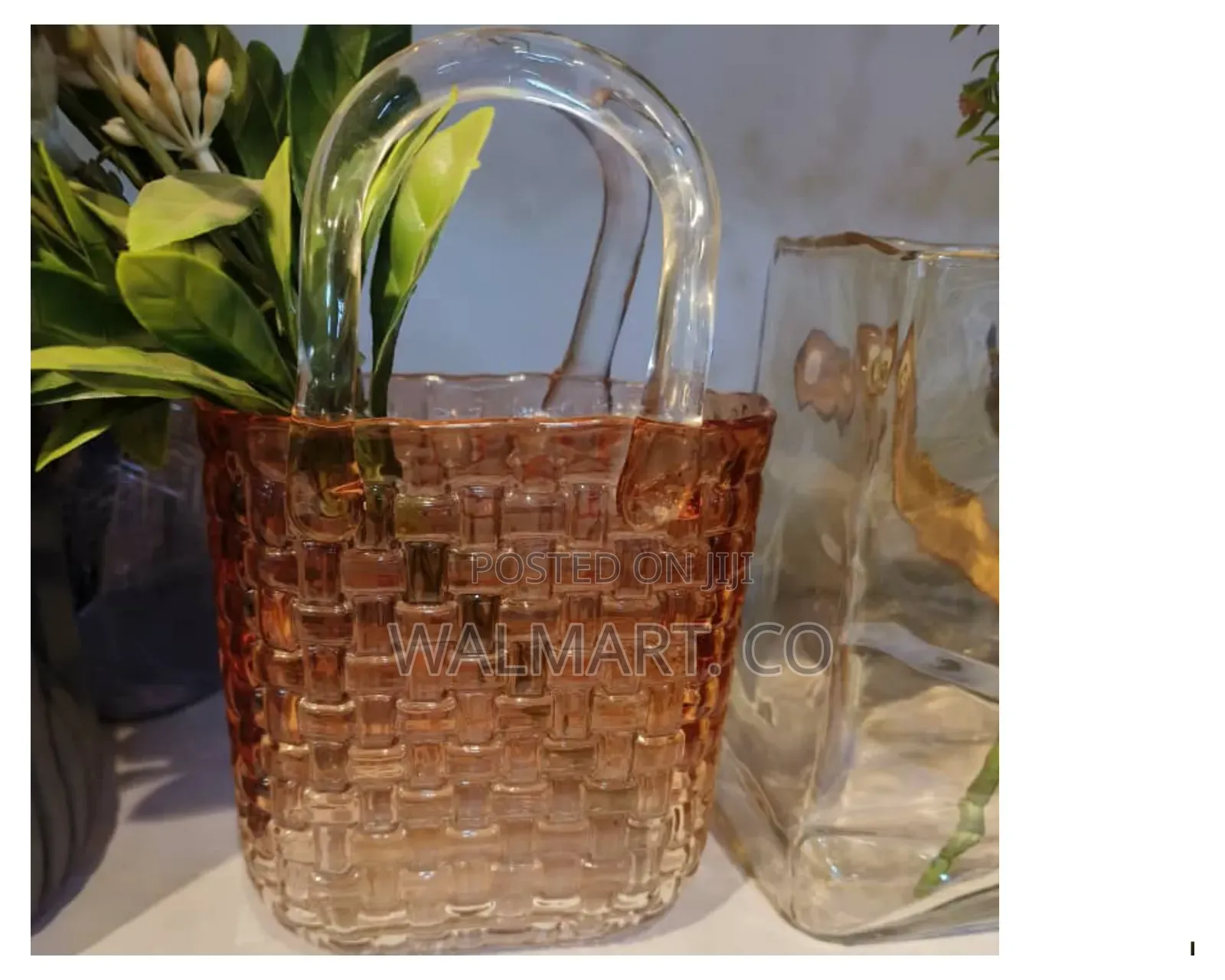 Purse Vase for Flowers Glass Bag Vase
