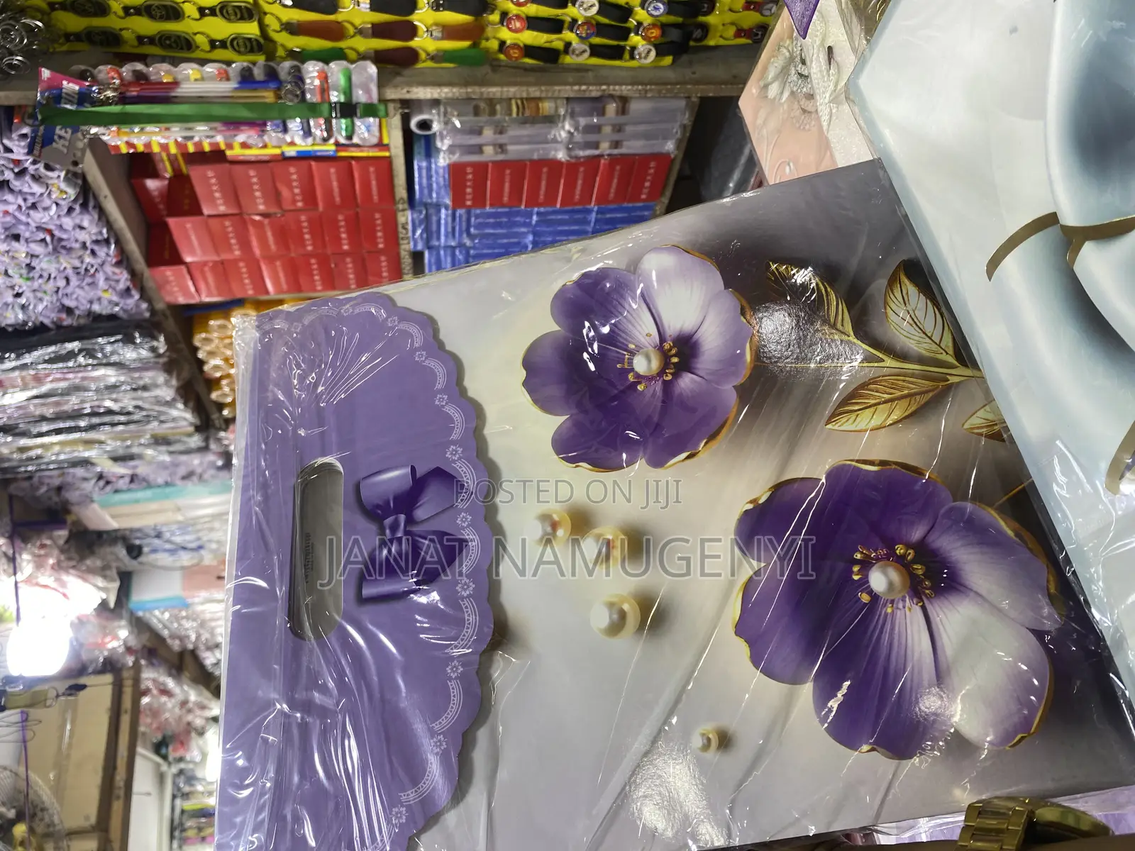 A Dozen of Purple Floral Gift Packaging Bags