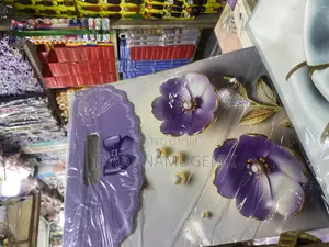 A Dozen of Purple Floral Gift Packaging Bags