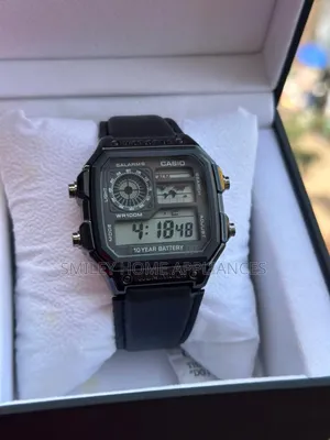 Casio Black Leather Strapped Unisex Time Piece at Discount