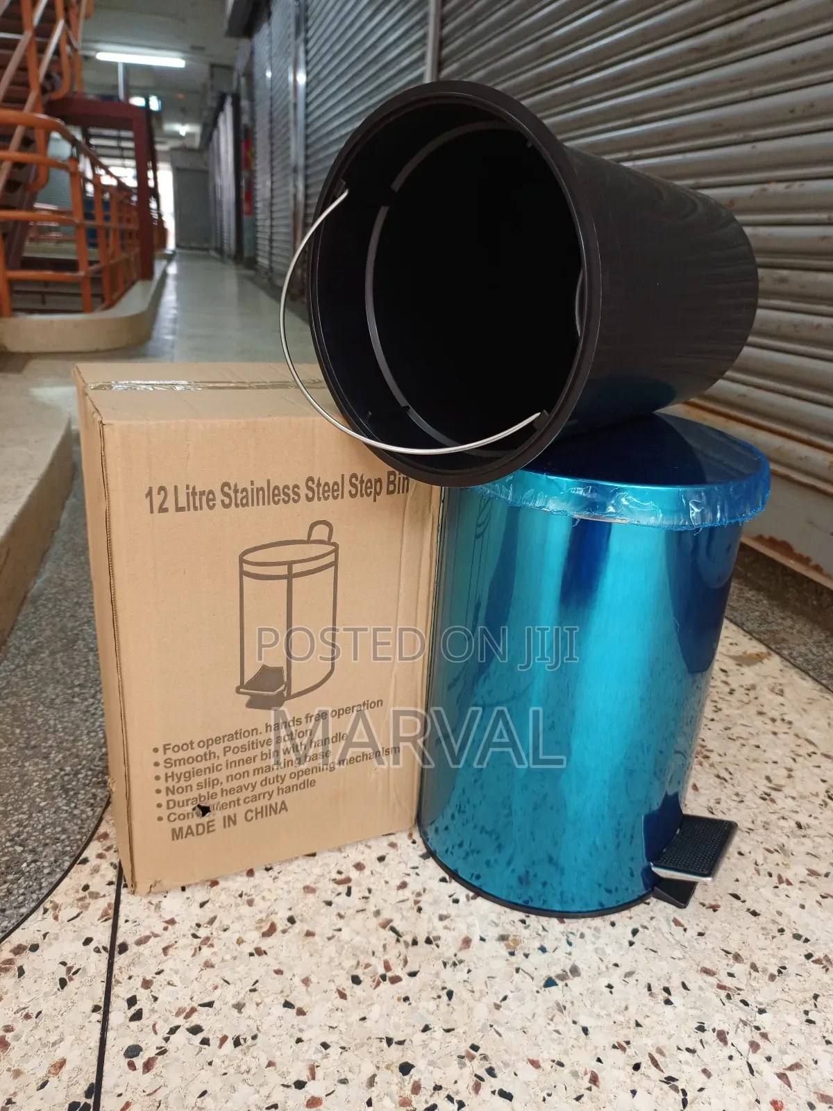 12lit Stainless Steel Step Bin ( Dust Bin)