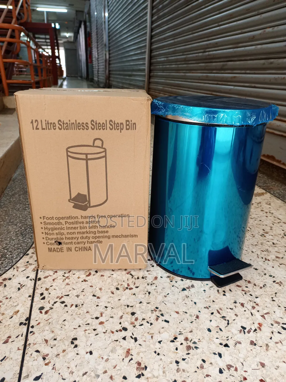 12lit Stainless Steel Step Bin ( Dust Bin)