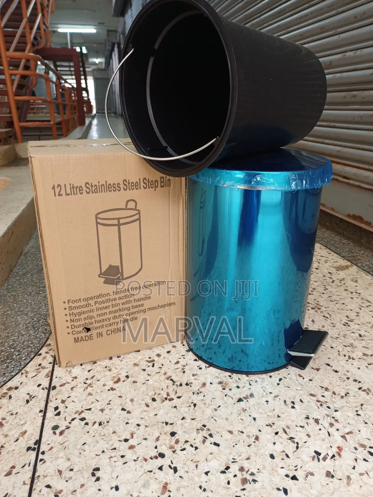 12lit Stainless Steel Step Bin ( Dust Bin)