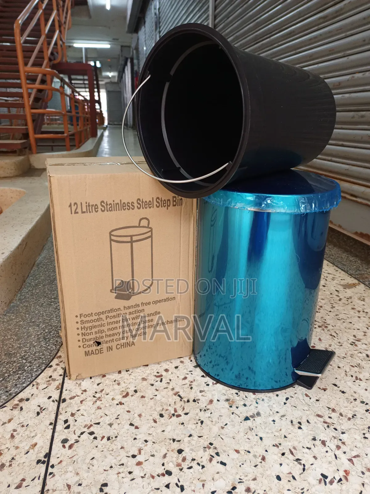 12lit Stainless Steel Step Bin ( Dust Bin)
