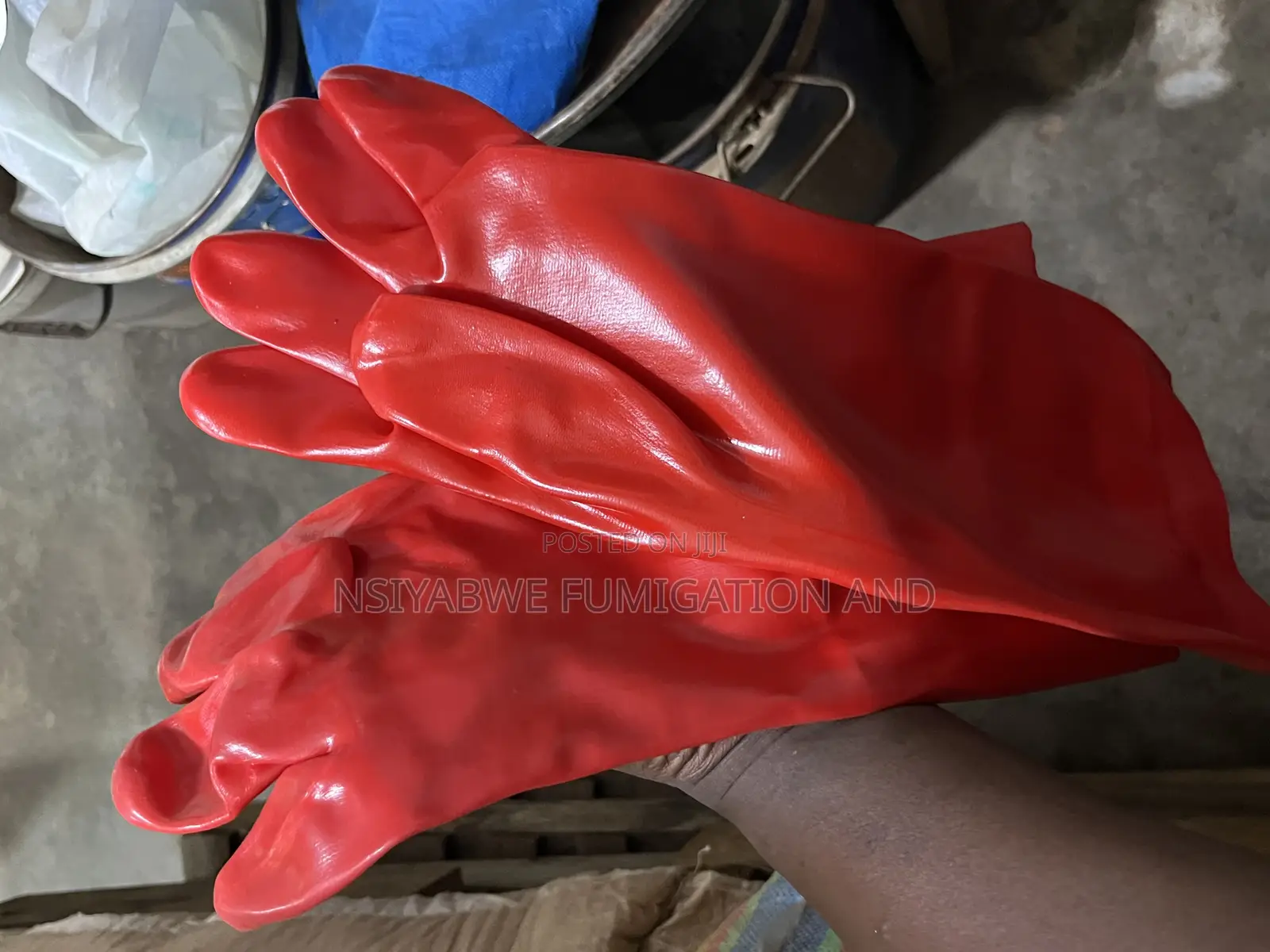 Heavy-Duty Latex Work Gloves – Chemical Oil Resistant