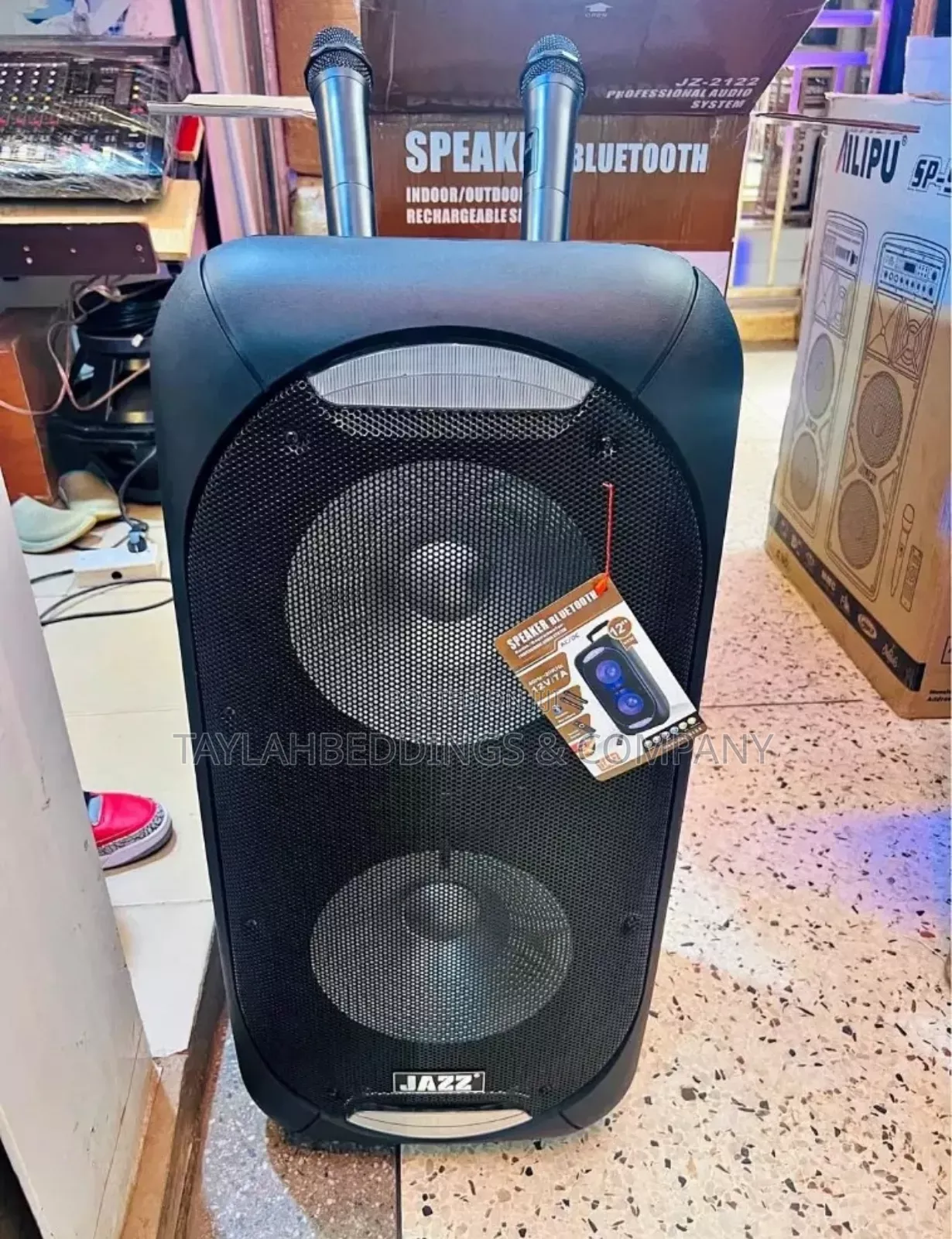 Jazz Dual 15′′ Amplified Public Address Speaker Rechargeable