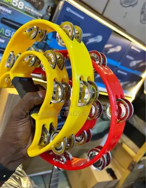 Photo - Double Row Tambourine Metal Jingles H Held Percussion Drum