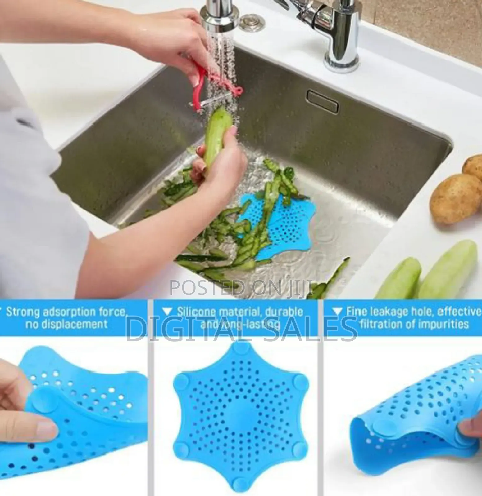 Silicone Drainer Basin Filter Mesh, Sink Hole Cover
