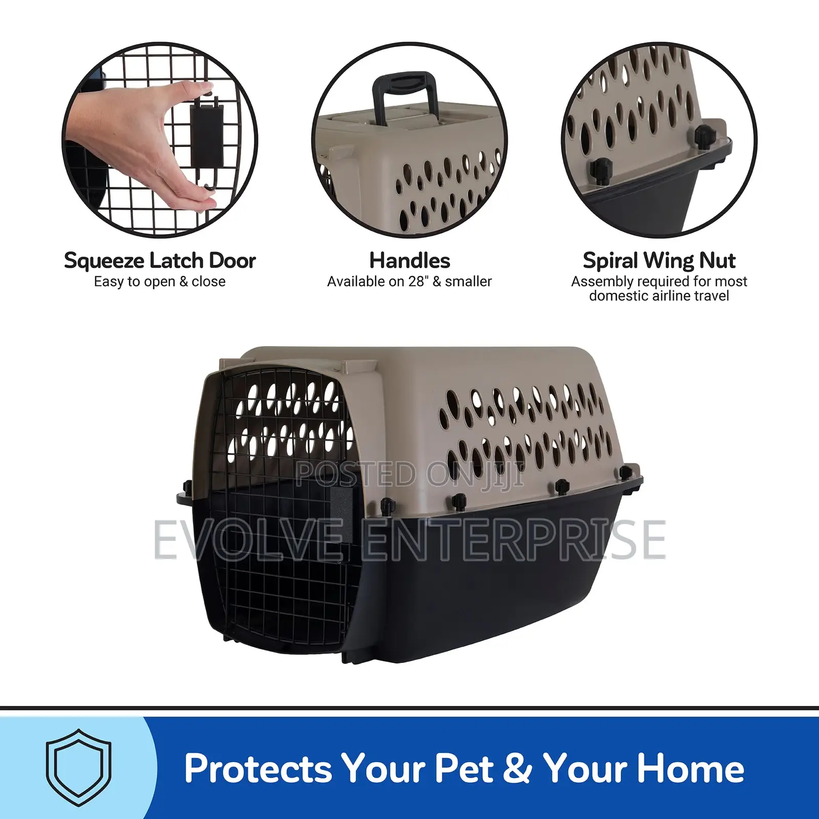 Dog Kennel Plastic Portable Travel Crate
