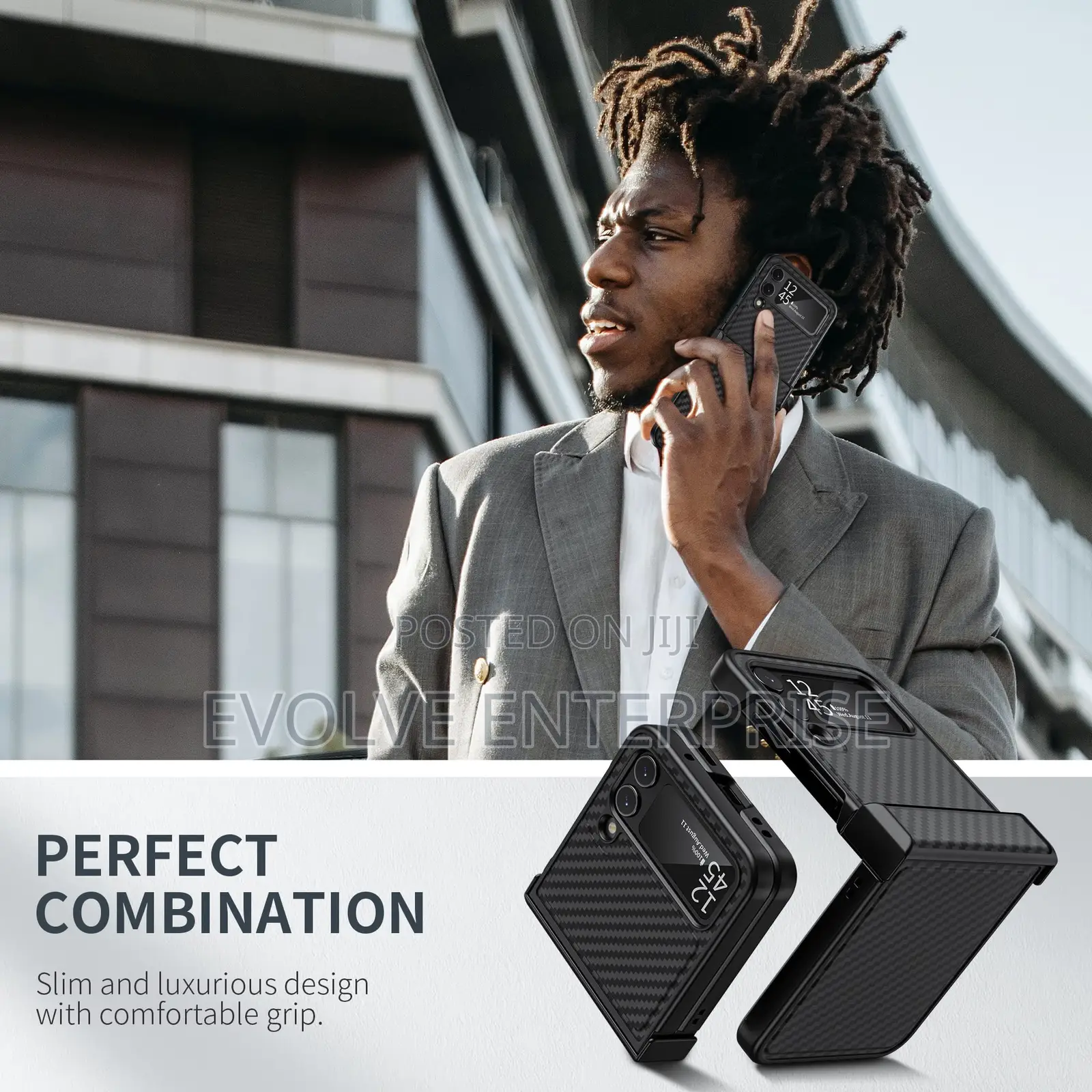 The Carbon Fibre Pc Phone Case for Samsung Galaxy Z Flip 3