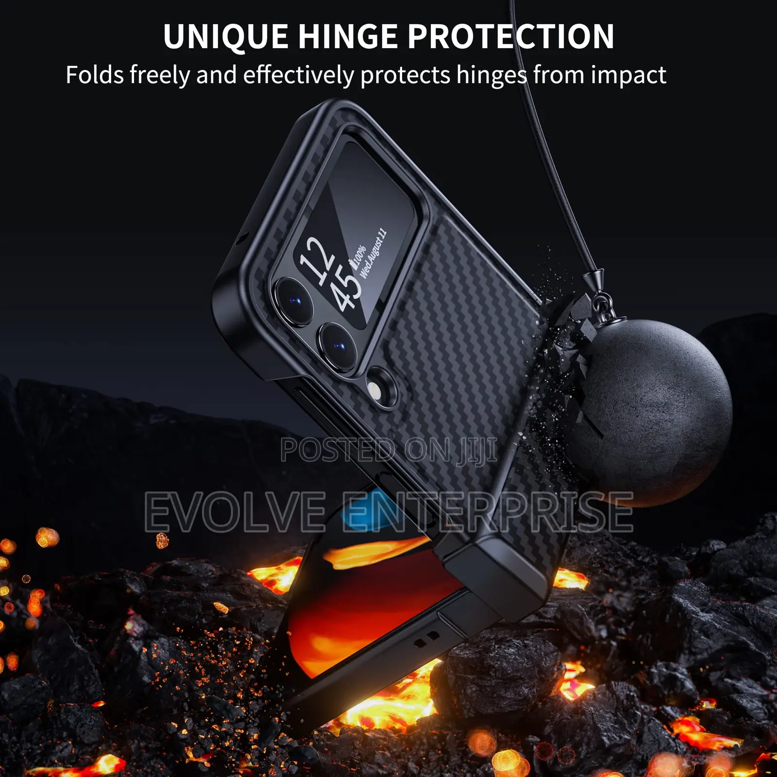 The Carbon Fibre Pc Phone Case for Samsung Galaxy Z Flip 3