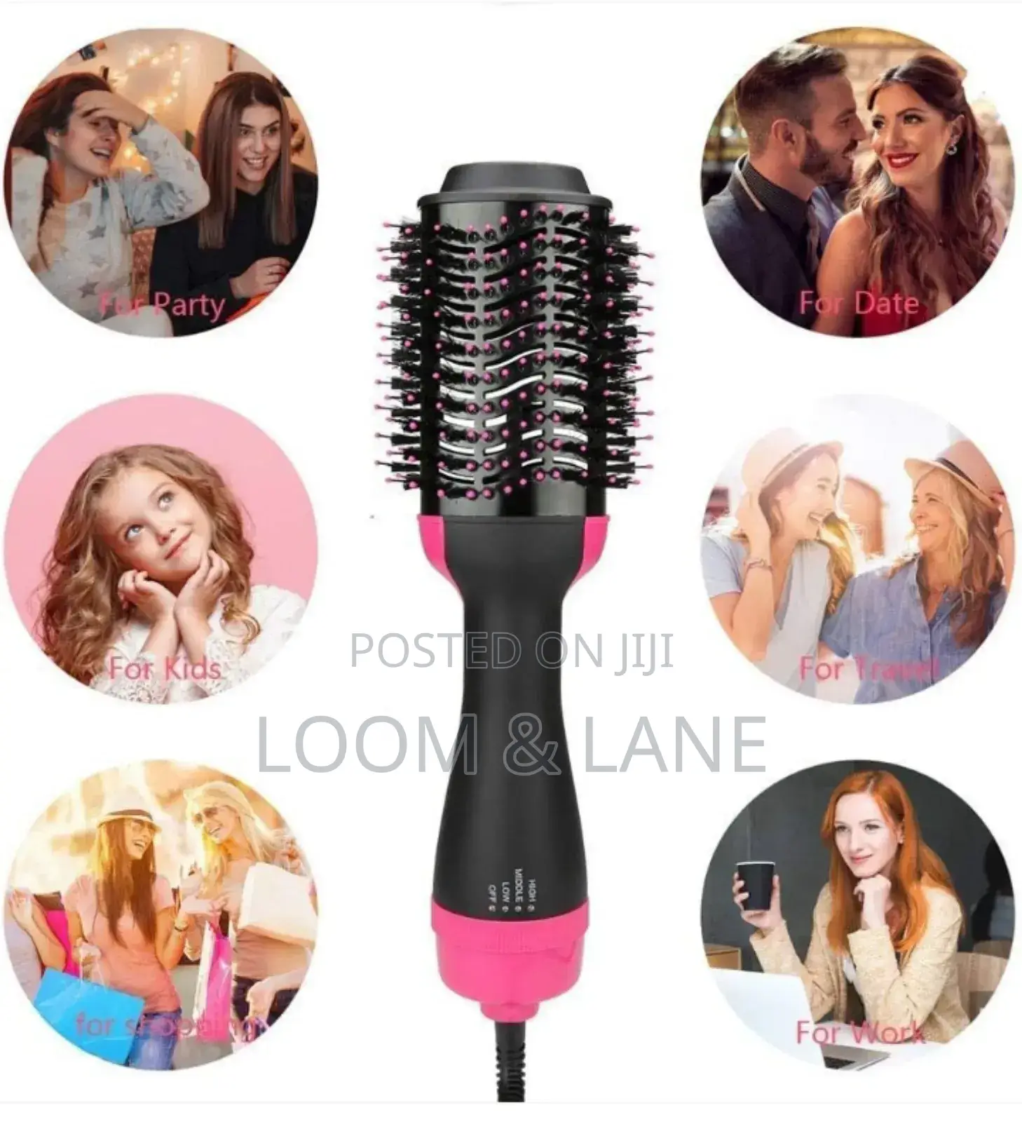 4 in 1 Ceramic Hair Brush Blow and Hair Dryer