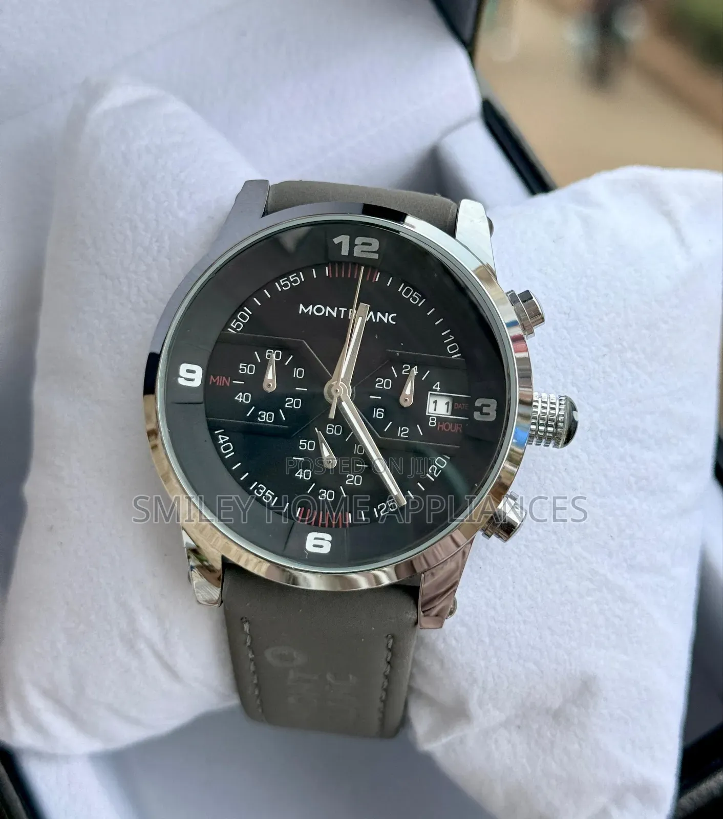 Black Face Montblanc Classy Vintage Men's Wrist Time Piece
