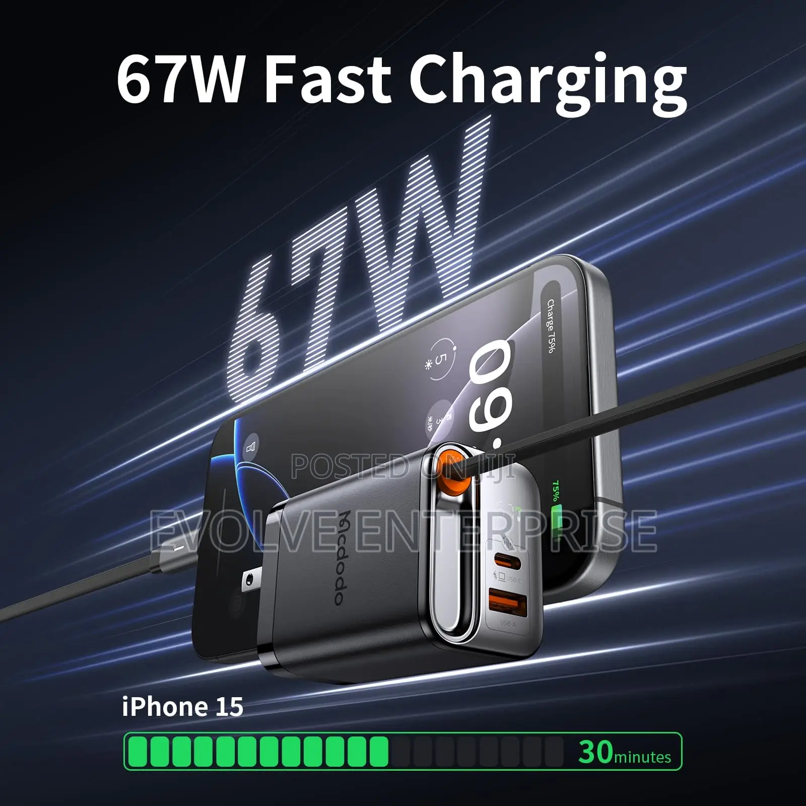 McDodo High Power Usb C Type C 65w Gan Wall Fast Charger