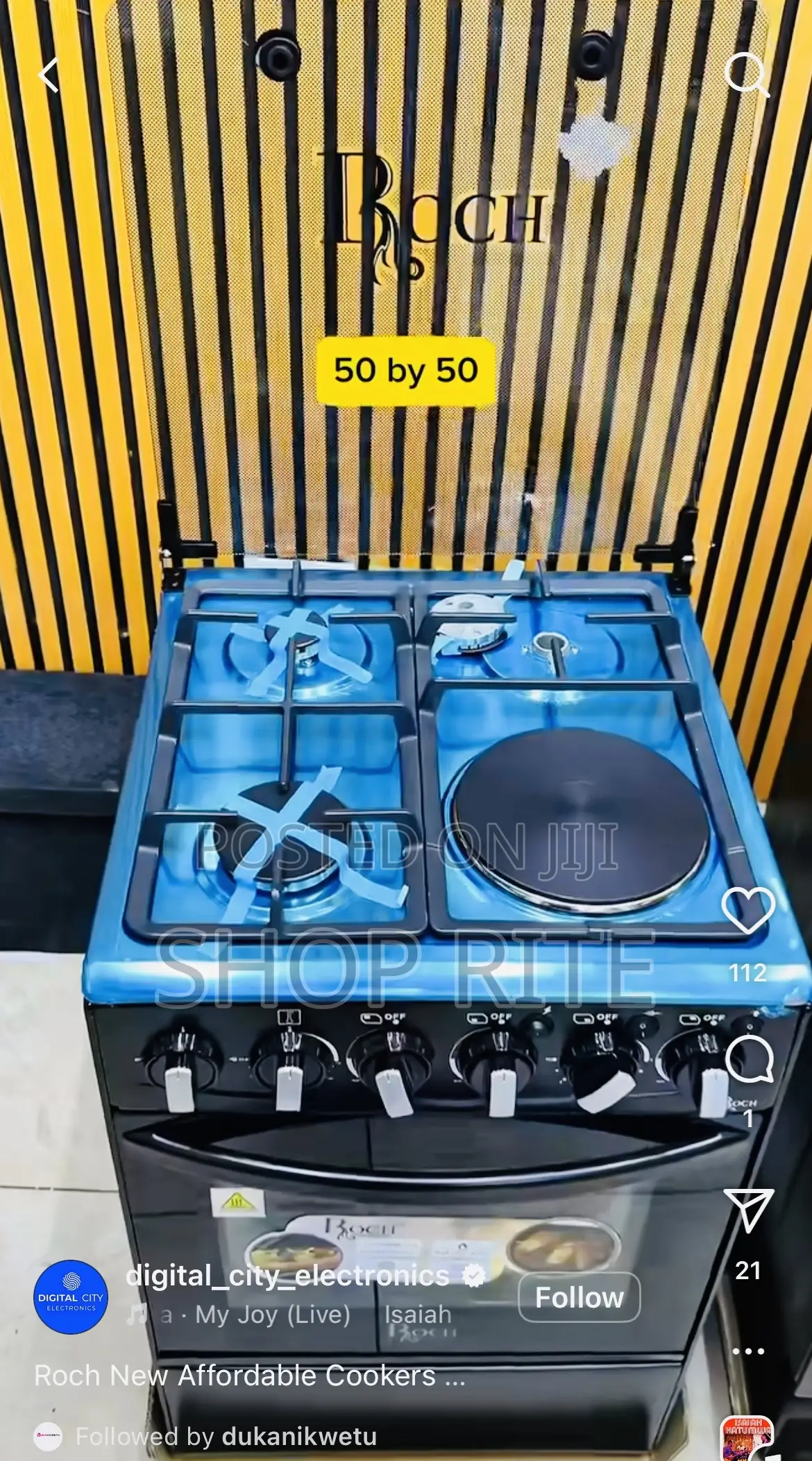 Roch 50/50cm 3+1 Gas and Electric Cooker