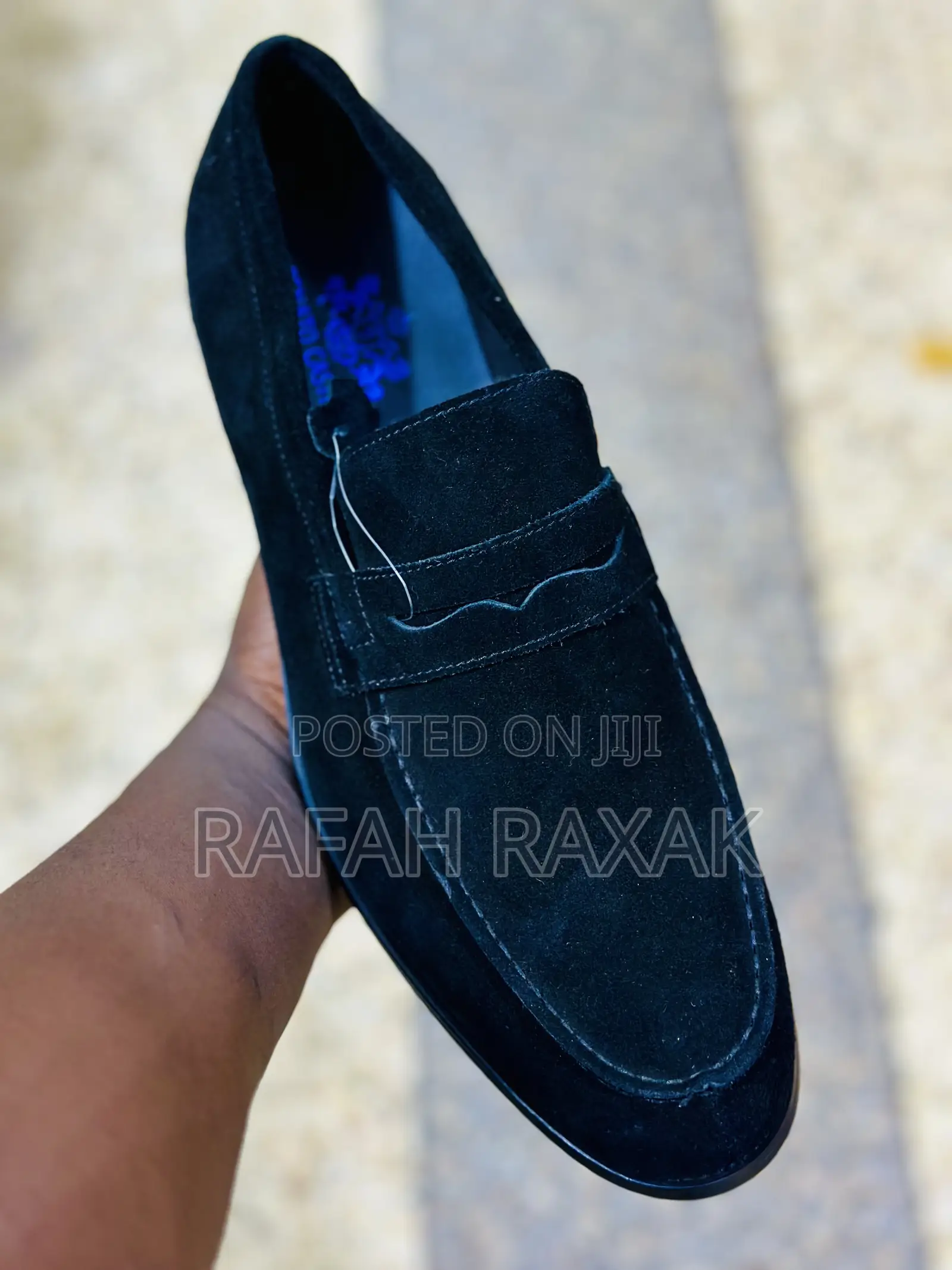 Original Men’S Classic Renato Castello Black Suede Loafers