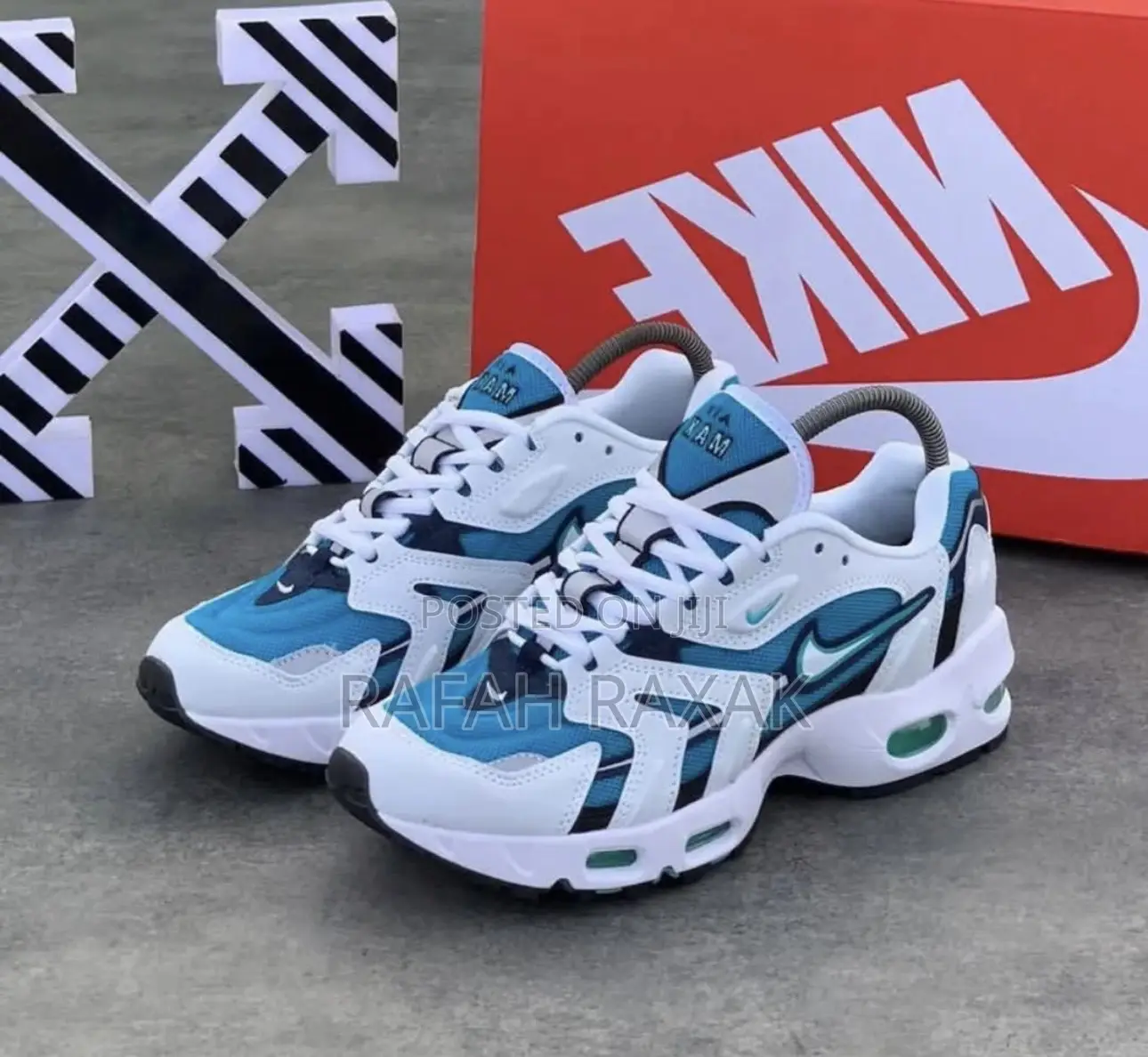 New Classic White/Blue Nike Air Max 96 “Mystic Teal” Sneaker