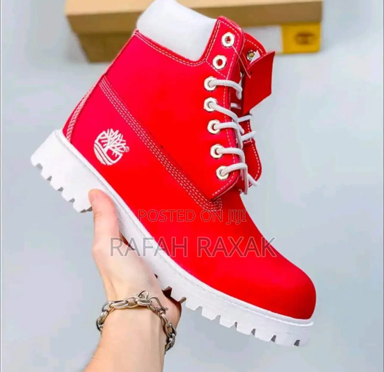 Original Classic Men’S Red/White Timberland 6 Inch Boots