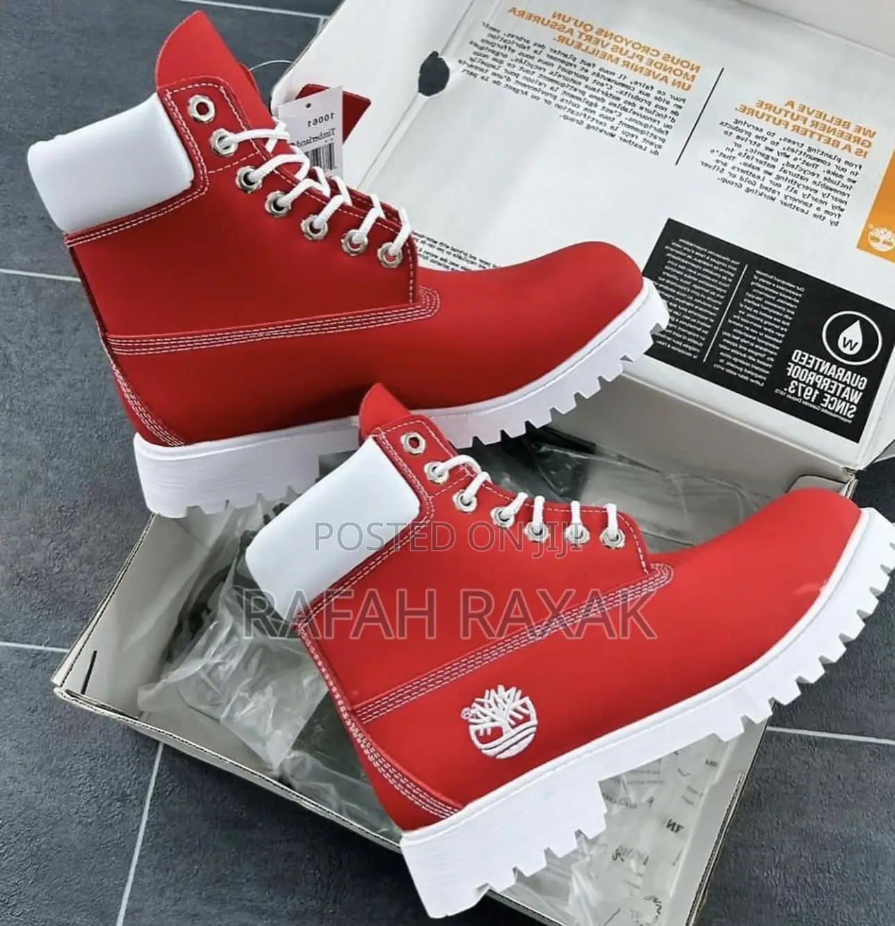 Men’S Luxury Red Timberland 6 Inch Waterproof Boots